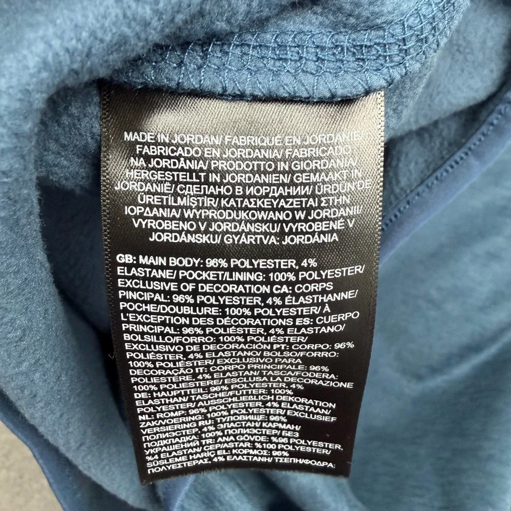 The North Face Canyonlands Pullover Mens L Blue Quarter Zip Fleece Sweater EUC